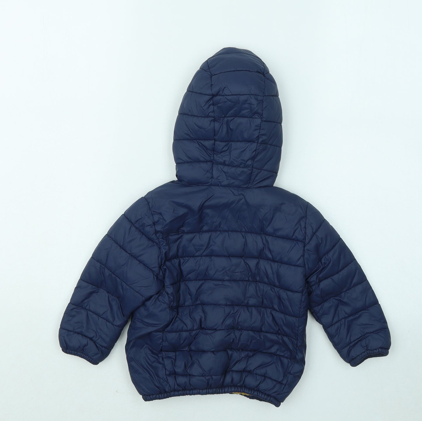 Zara Boys Blue Puffer Jacket Coat Size 12-18 Months Zip