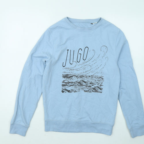 B&C Womens Blue Cotton Pullover Sweatshirt Size XS Pullover - Waves