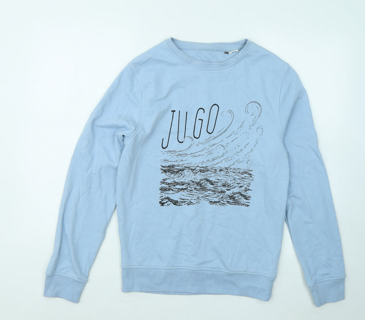 B&C Womens Blue Cotton Pullover Sweatshirt Size XS Pullover - Waves