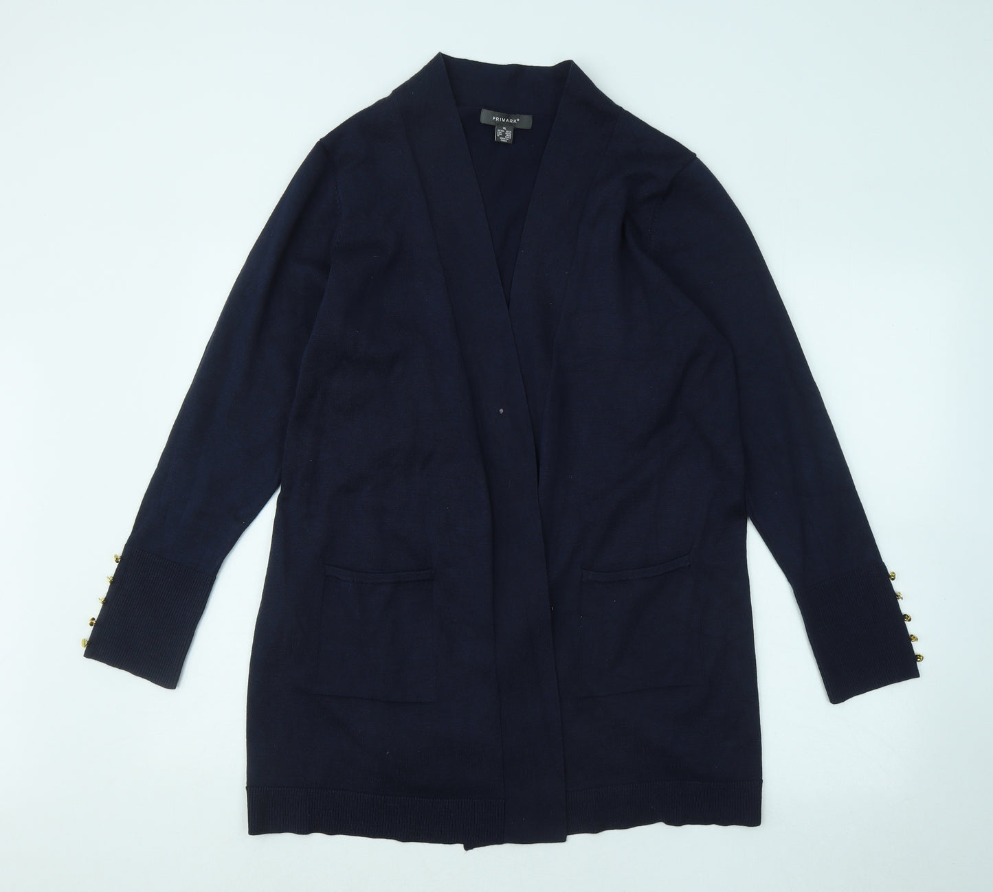 Primark Womens Blue V-Neck Viscose Cardigan Jumper Size 18
