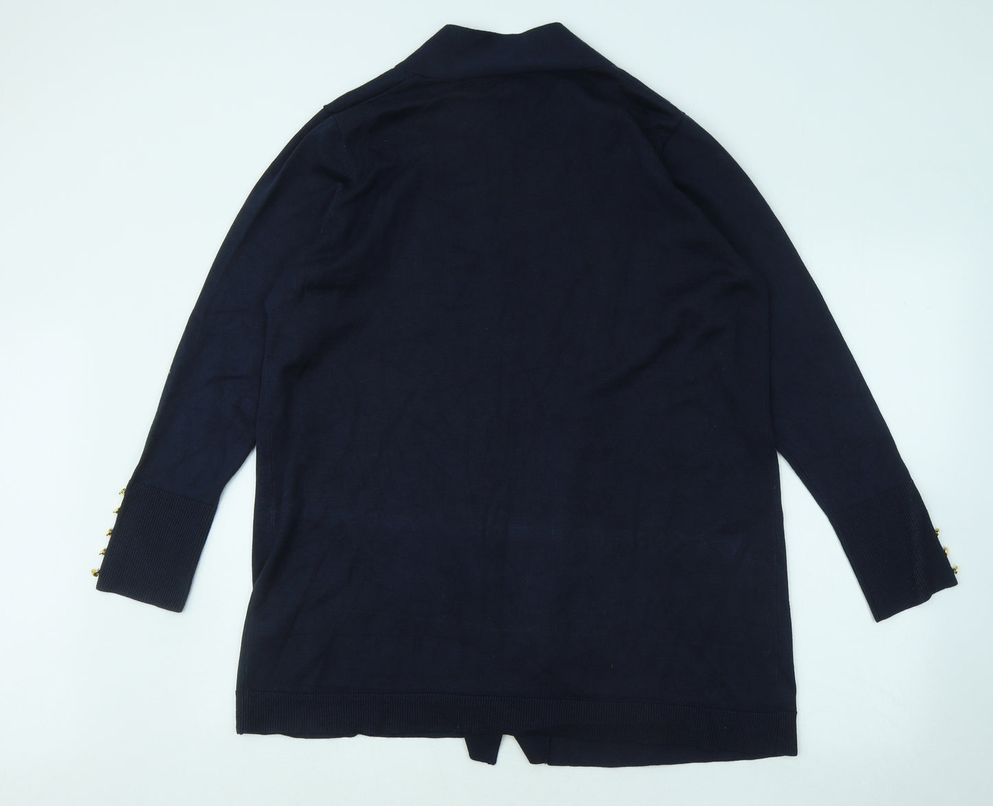 Primark Womens Blue V-Neck Viscose Cardigan Jumper Size 18