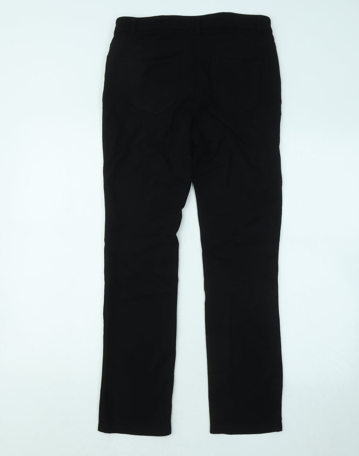 Wallis Womens Black Cotton Jegging Trousers Size 12 L26 in Regular Zip