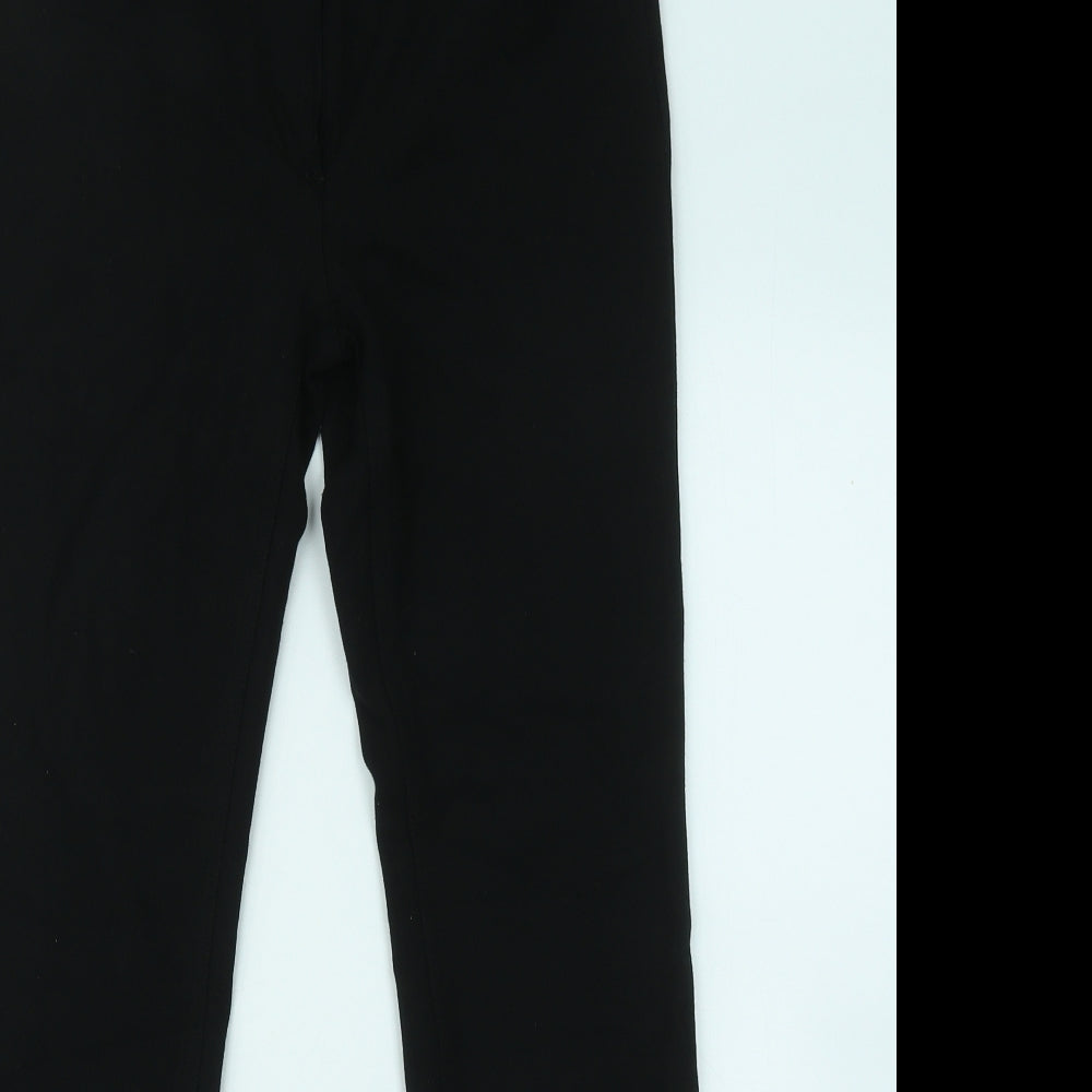 Wallis Womens Black Cotton Jegging Trousers Size 12 L26 in Regular Zip