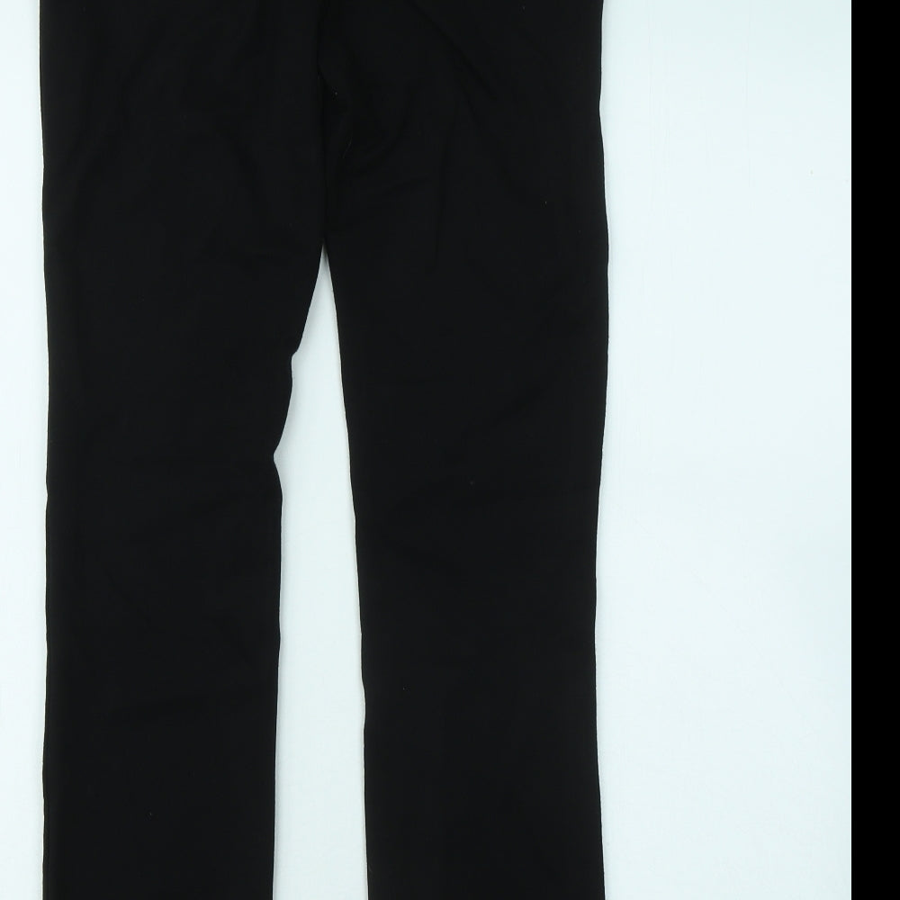 Wallis Womens Black Cotton Jegging Trousers Size 12 L26 in Regular Zip