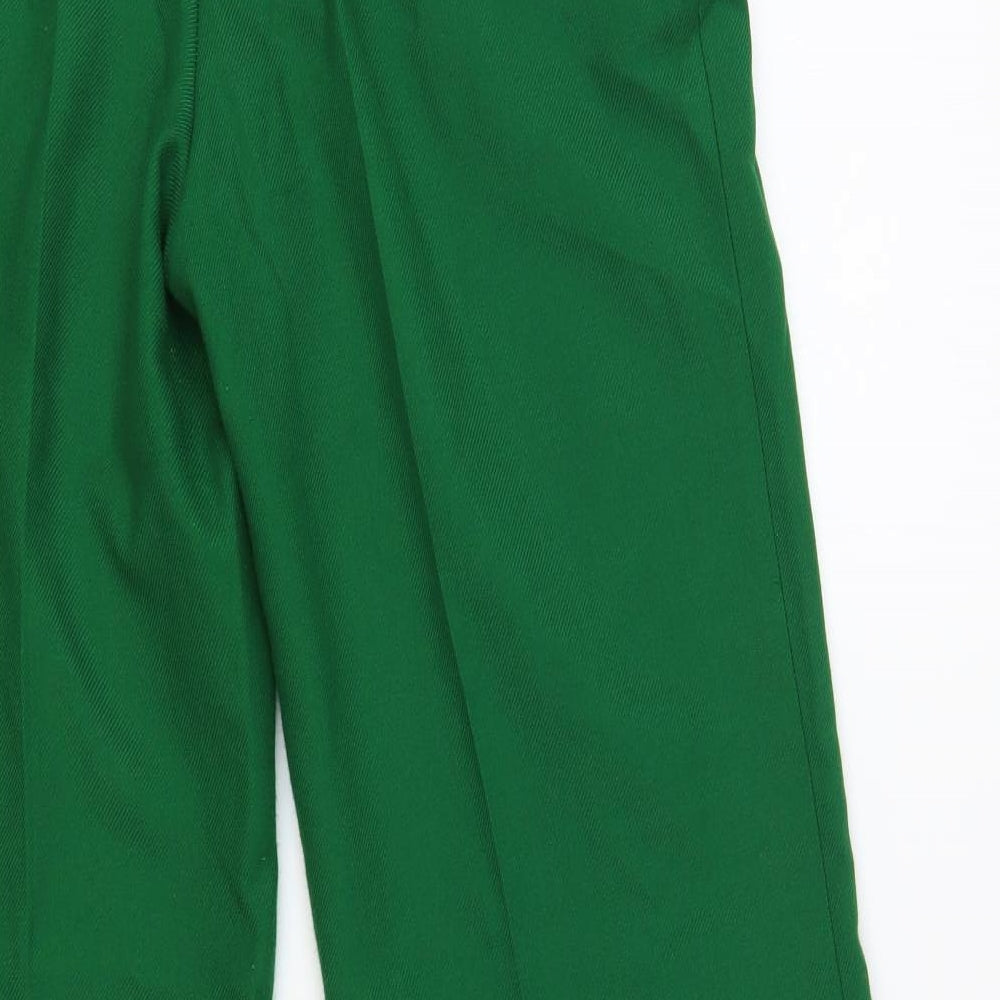 Zara Womens Green Polyester Dress Pants Trousers Size L L32 in Regular Zip
