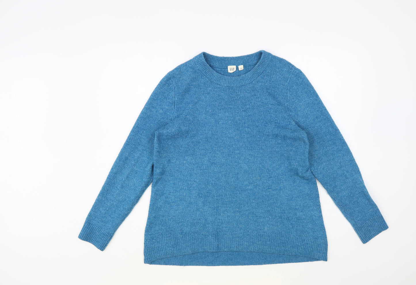 Gap Womens Blue Crew Neck Acrylic Pullover Jumper Size M
