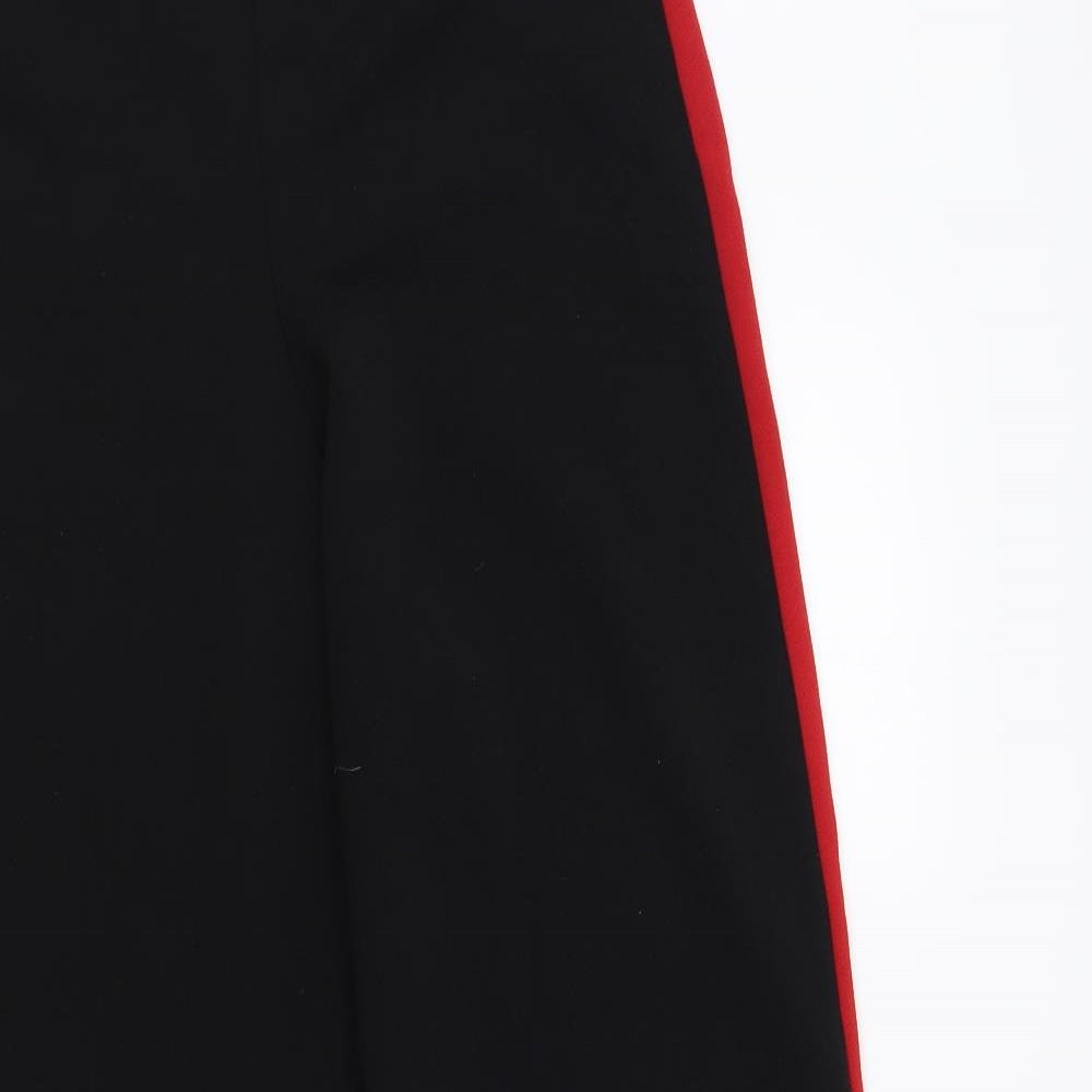 Boohoo Womens Black Polyester Jogger Trousers Size 12 L31 in Regular - Side Stripe