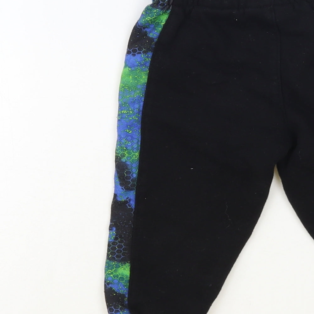 Nike Baby Black Geometric Cotton Jogger Trousers Size 18 Months Pullover