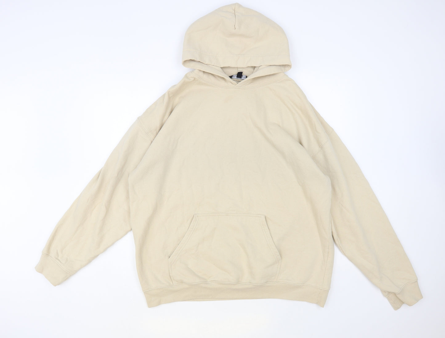 Peacocks Womens Beige Cotton Pullover Hoodie Size XL Pullover