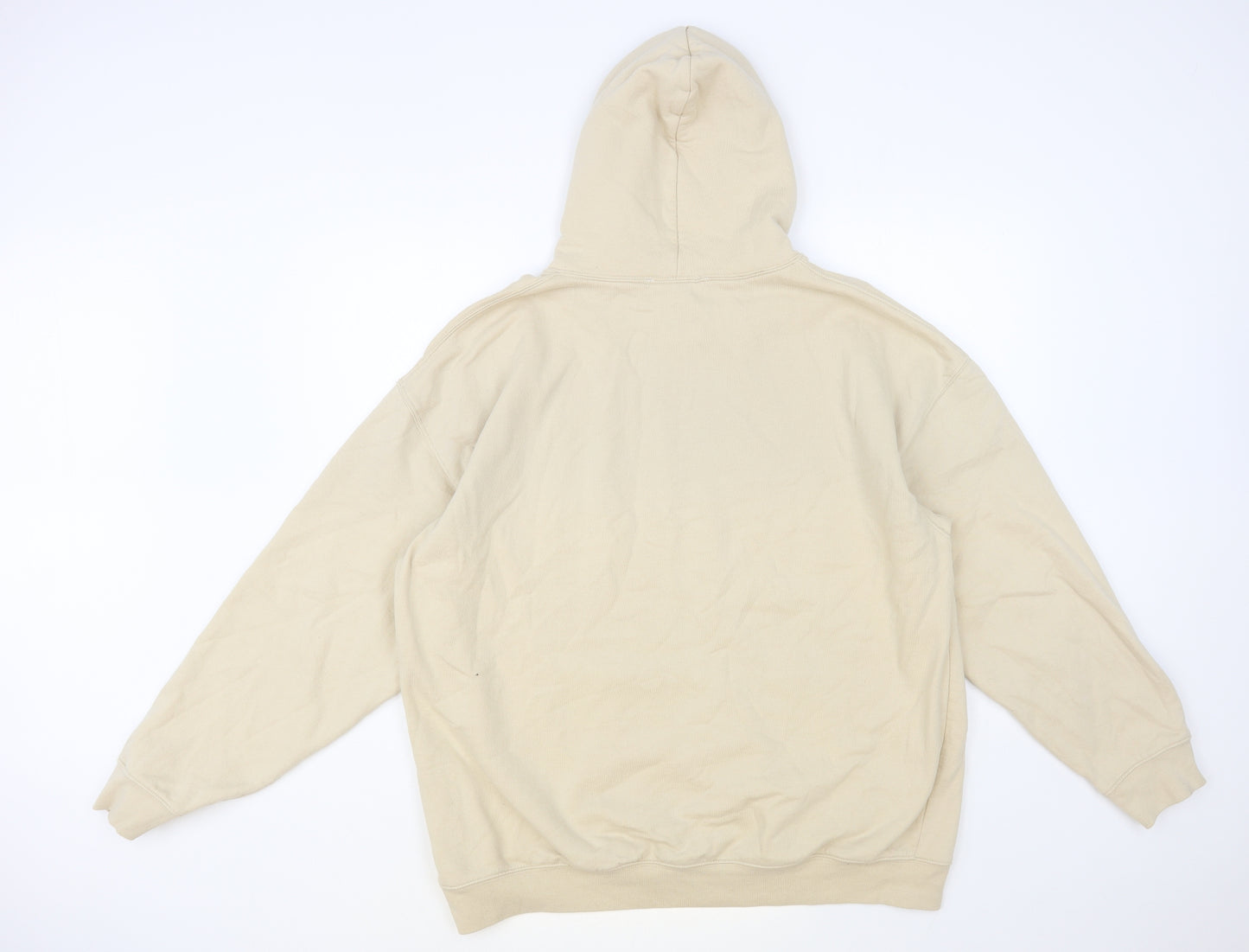 Peacocks Womens Beige Cotton Pullover Hoodie Size XL Pullover