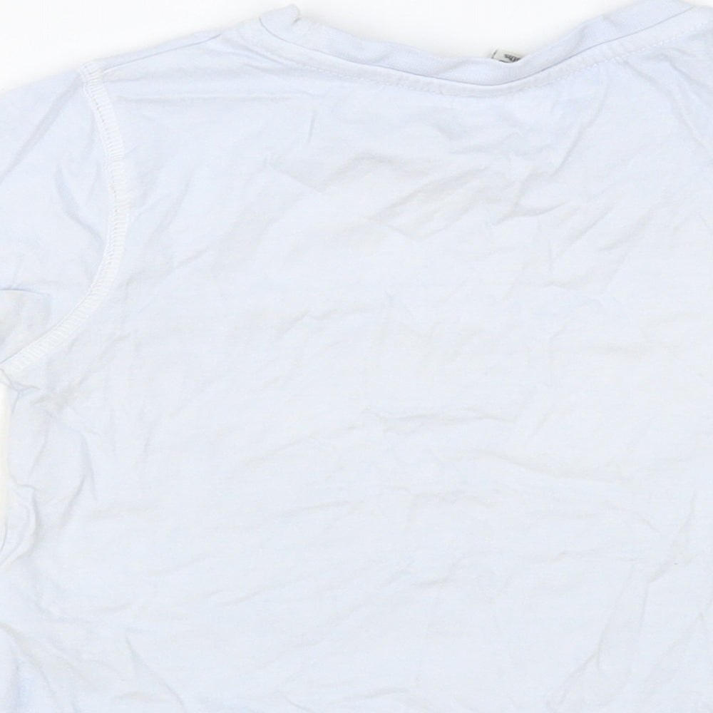 River Island Baby Blue Cotton Basic T-Shirt Size 12-18 Months Crew Neck Pullover - Exclusive