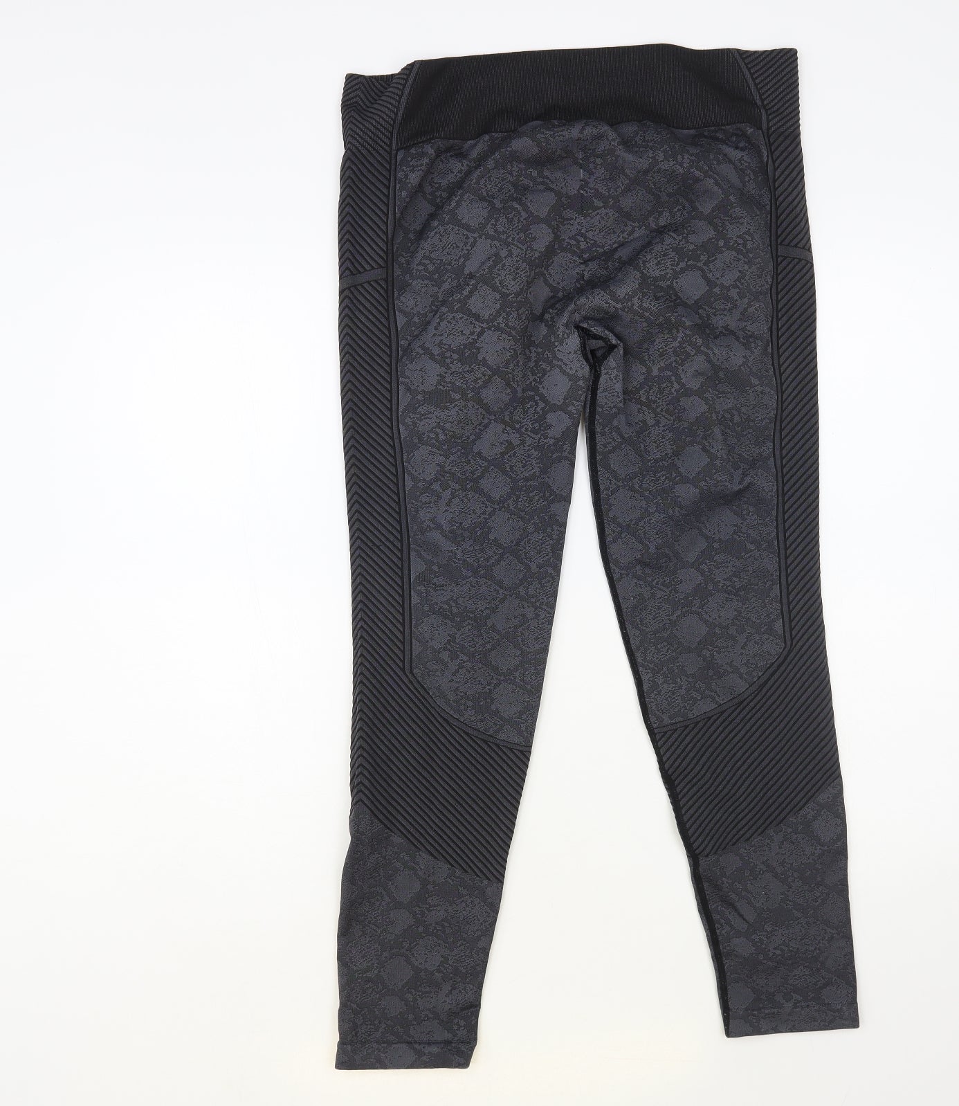 USA Pro Womens Grey Animal Print Polyester Compression Leggings Size 16 L28 in Regular Pullover