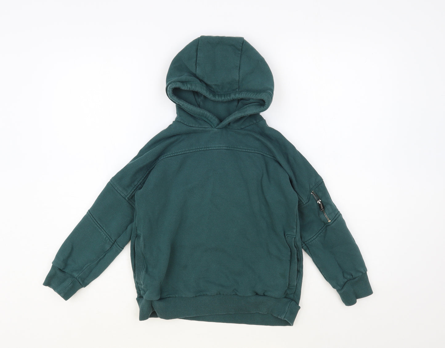 NEXT Boys Green Cotton Pullover Hoodie Size 8 Years Pullover