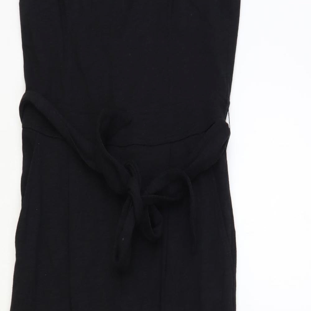 Boden Womens Black Cotton Jumpsuit One-Piece Size 10 L26 in Zip