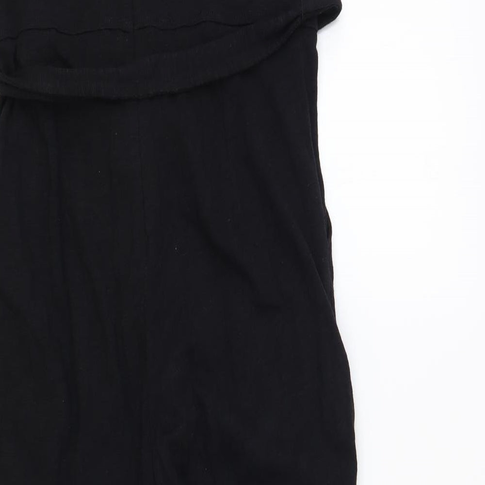 Boden Womens Black Cotton Jumpsuit One-Piece Size 10 L26 in Zip