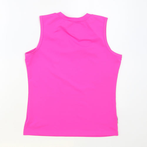 Karakal Womens Pink Polyester Basic Tank Size M V-Neck