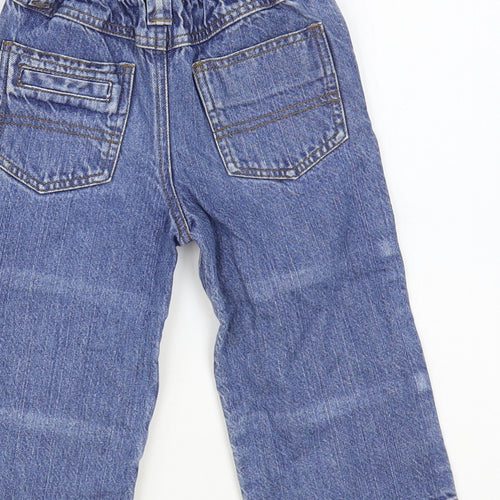 Adams Baby Blue Cotton Jogger Jeans Size 18-24 Months Snap