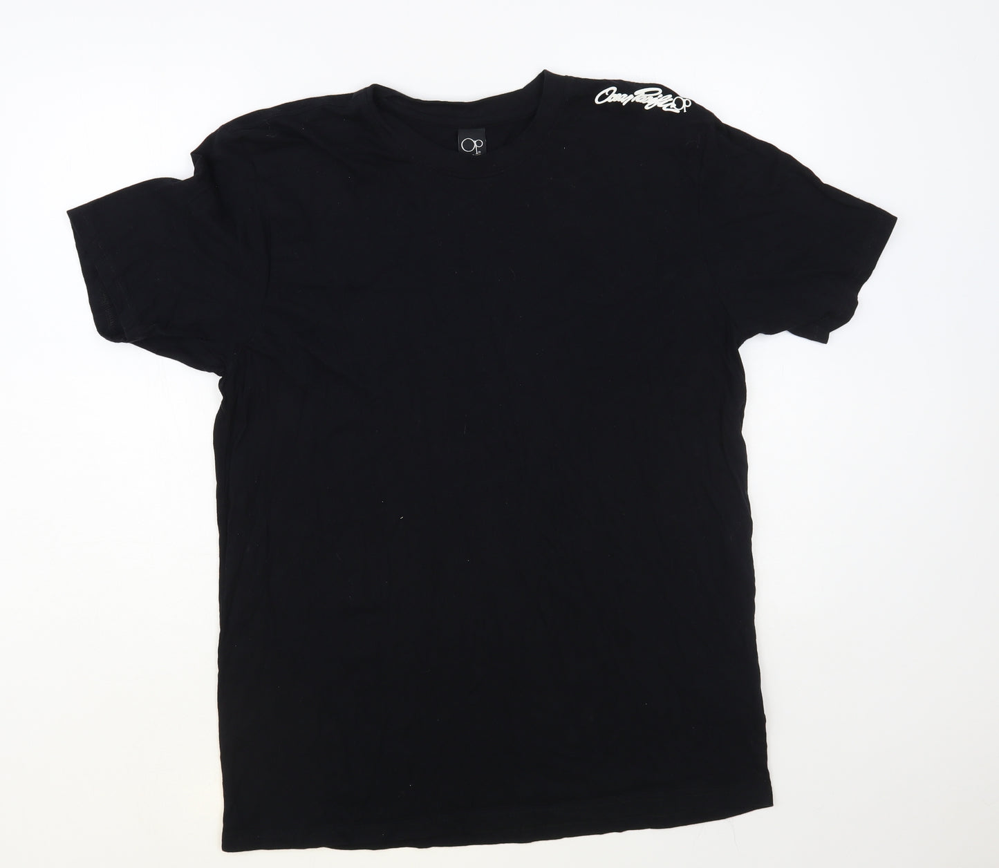 Ocean Pacific Mens Black Cotton T-Shirt Size L Crew Neck