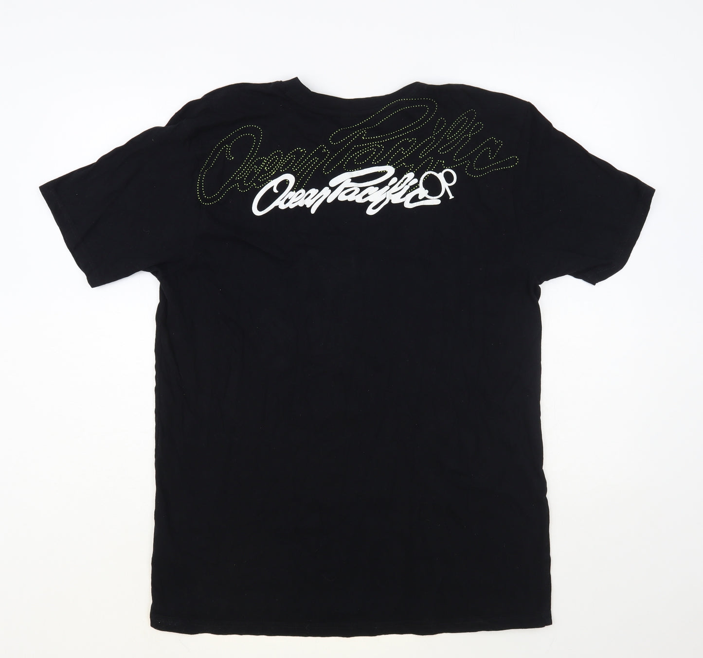 Ocean Pacific Mens Black Cotton T-Shirt Size L Crew Neck