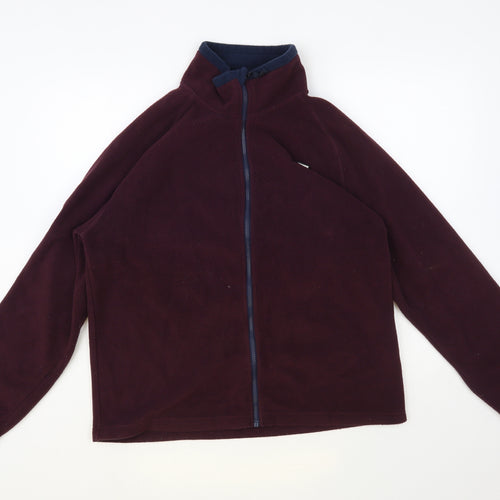 Cargoquay Mens Purple Polyester Full Zip Sweatshirt Size L