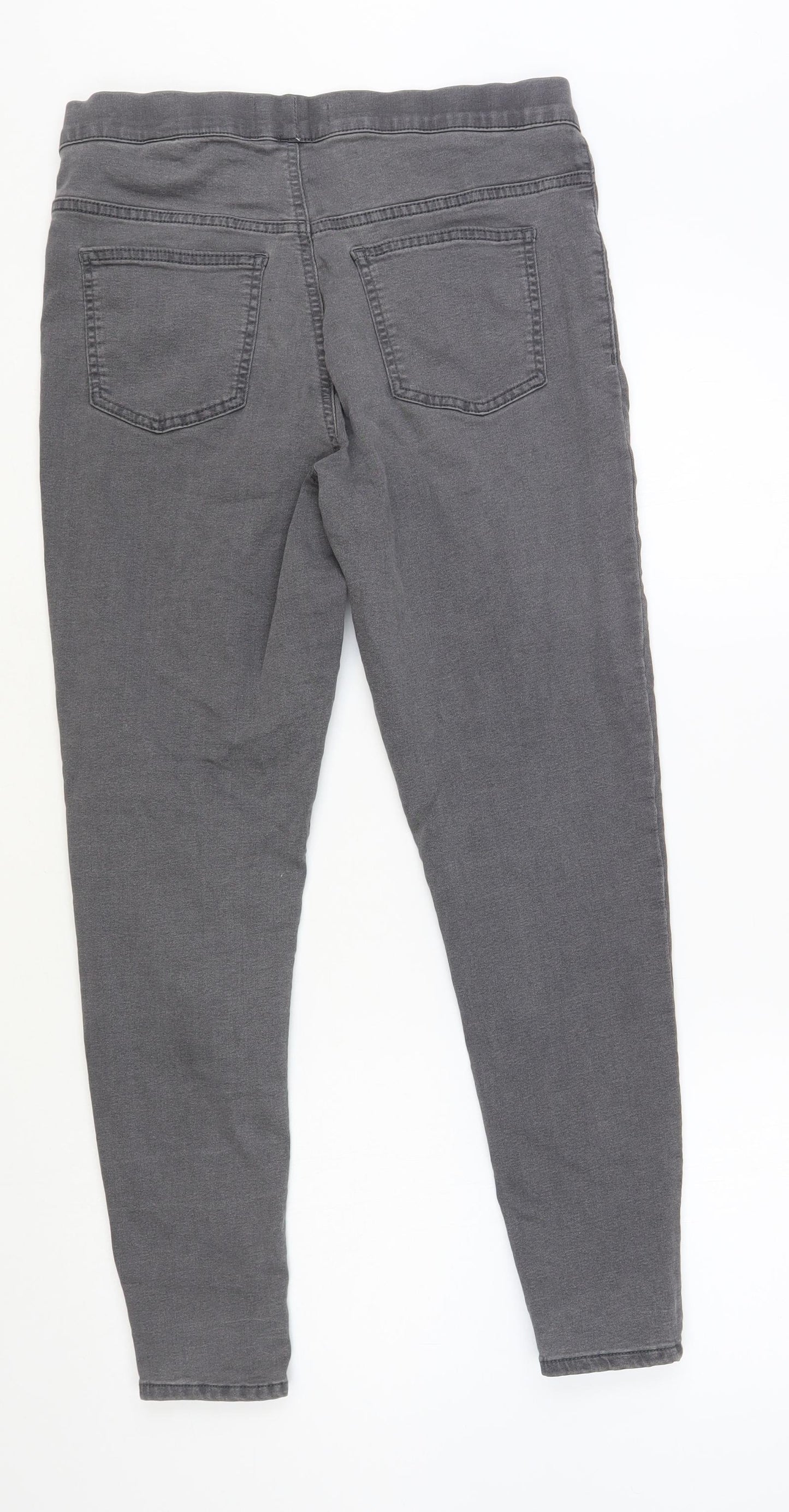 Marks and Spencer Womens Grey Cotton Jegging Jeans Size 12 L28 in Regular