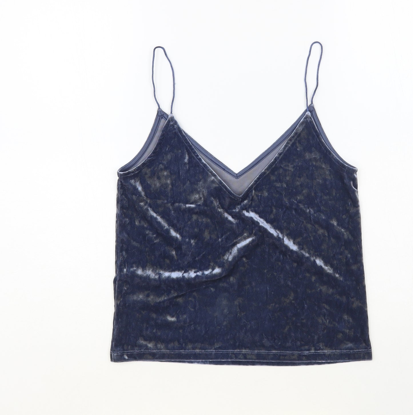 H&M Womens Blue Polyester Camisole Blouse Size XS V-Neck