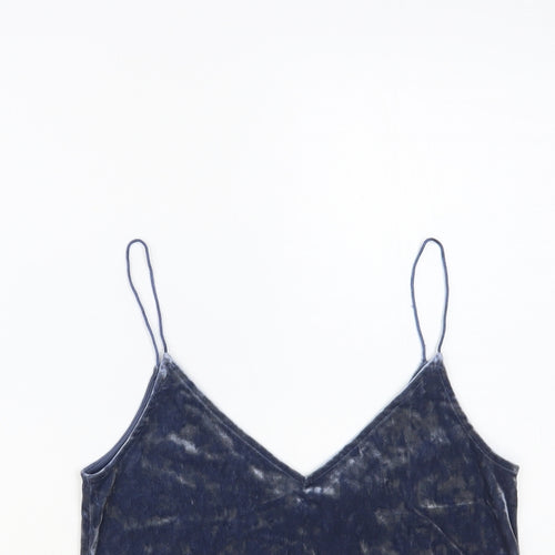 H&M Womens Blue Polyester Camisole Blouse Size XS V-Neck