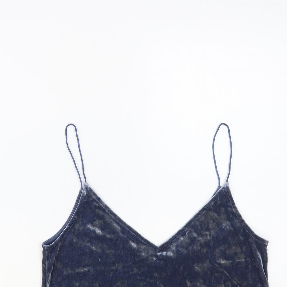 H&M Womens Blue Polyester Camisole Blouse Size XS V-Neck