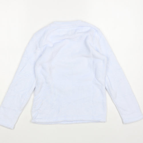 F&F Girls Blue Solid Polyester Top Lounge Set Size 8-9 Years Pullover - Koala Bear