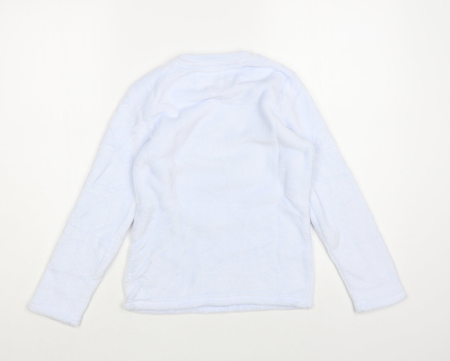 F&F Girls Blue Solid Polyester Top Lounge Set Size 8-9 Years Pullover - Koala Bear