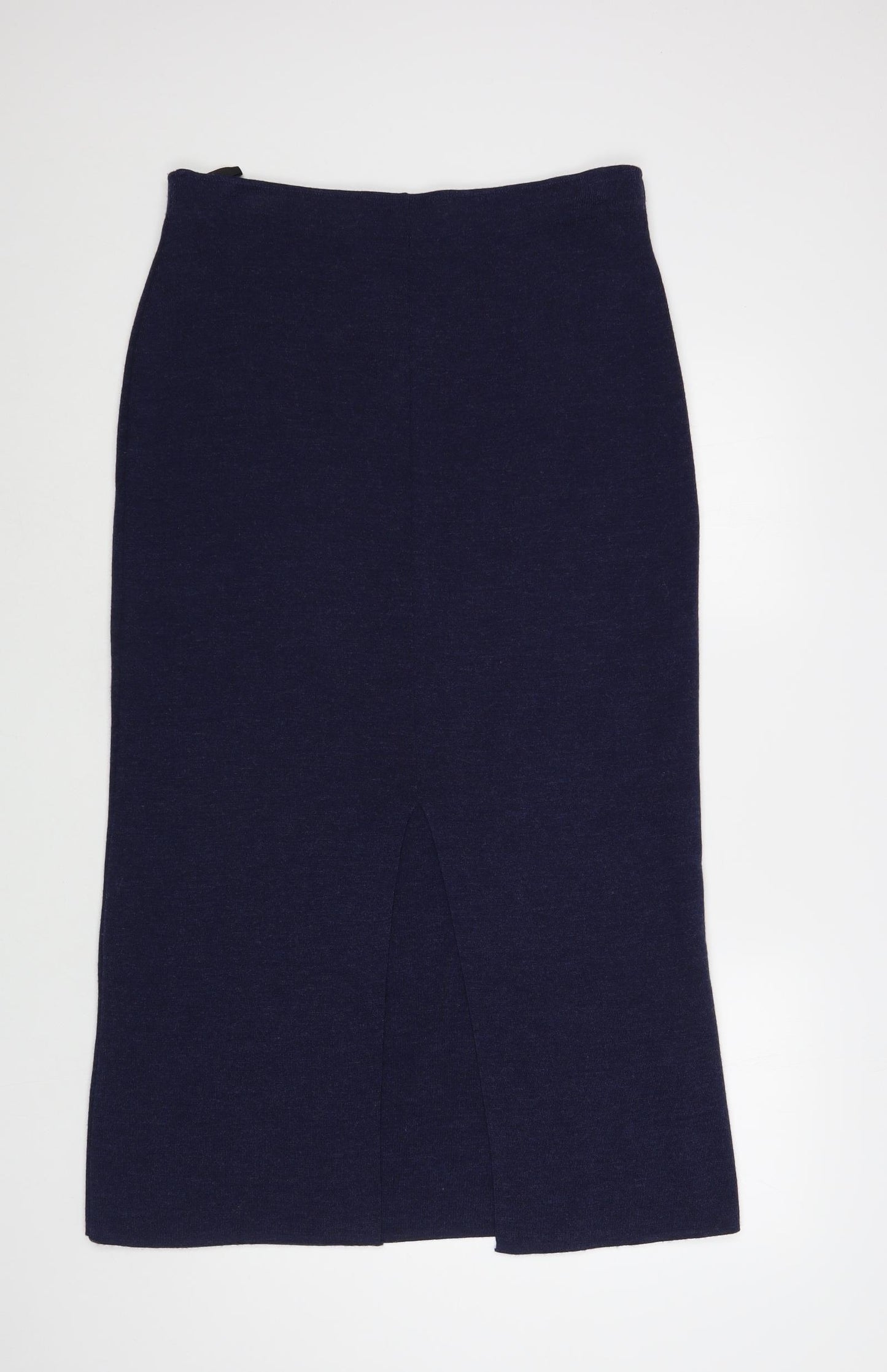 Marks and Spencer Womens Blue Wool Maxi Skirt Size 18