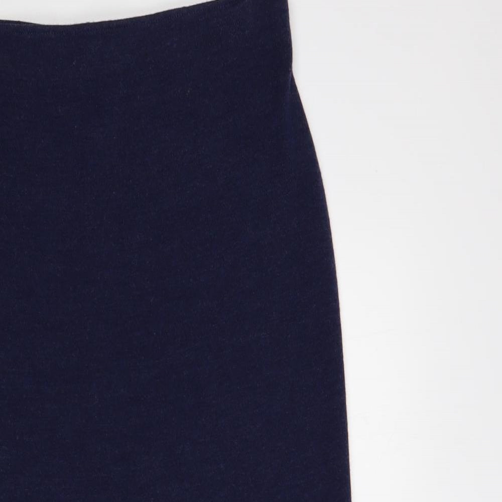 Marks and Spencer Womens Blue Wool Maxi Skirt Size 18