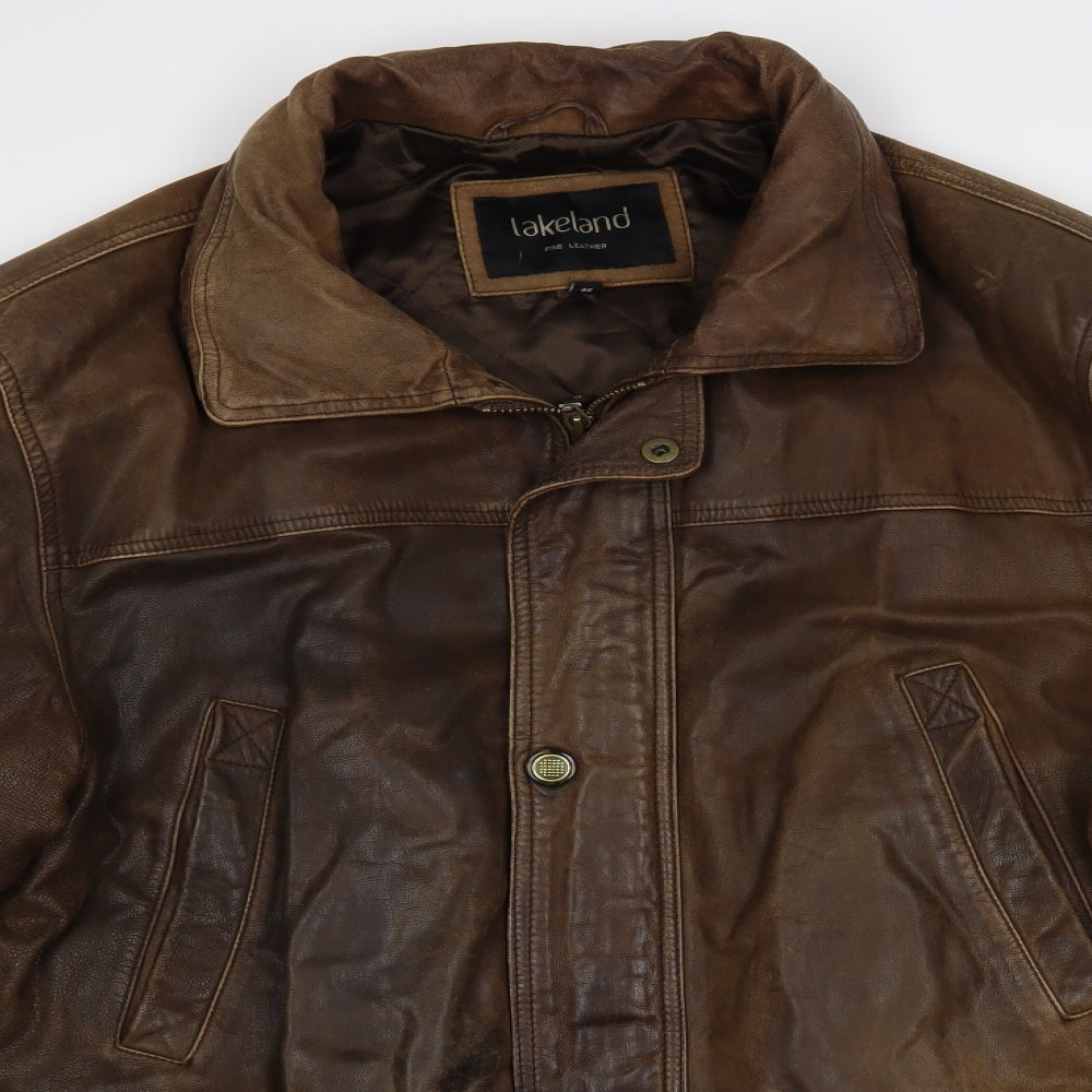 Lakeland Mens Brown Jacket Size L Zip