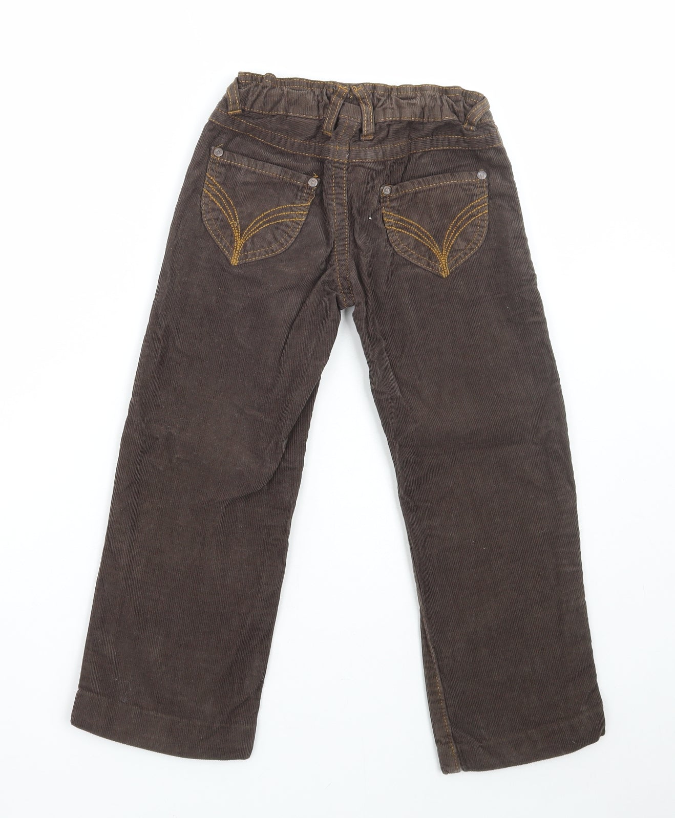 Zara Girls Brown Cotton Straight Jeans Size 5-6 Years Regular Zip