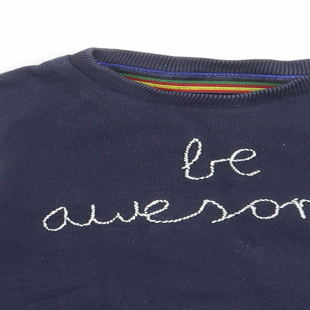 NEXT Boys Blue Striped Cotton Pullover Jumper Size 18-24 Months Pullover - Be Awesome