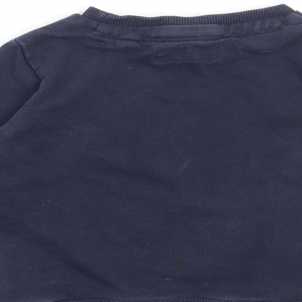 NEXT Boys Blue Striped Cotton Pullover Jumper Size 18-24 Months Pullover - Be Awesome