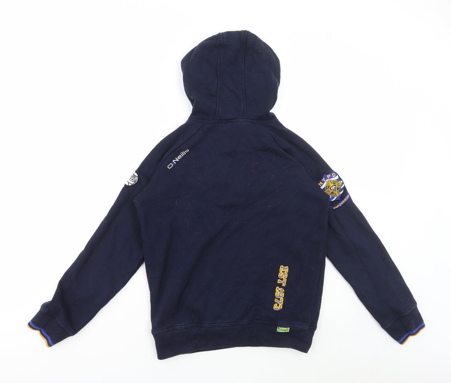 Gaagle Boys Blue Cotton Pullover Hoodie Size 10-11 Years Zip - NYPD
