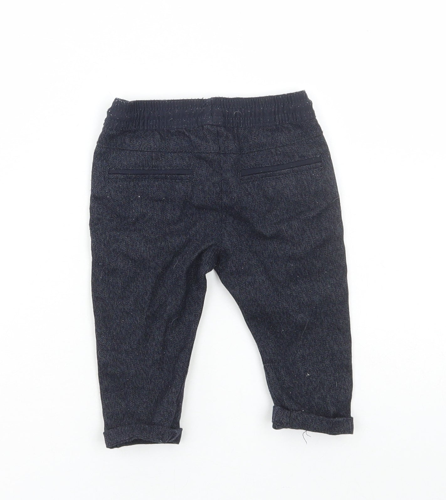 Matalan Boys Blue Polyester Jogger Trousers Size 3-6 Months Drawstring
