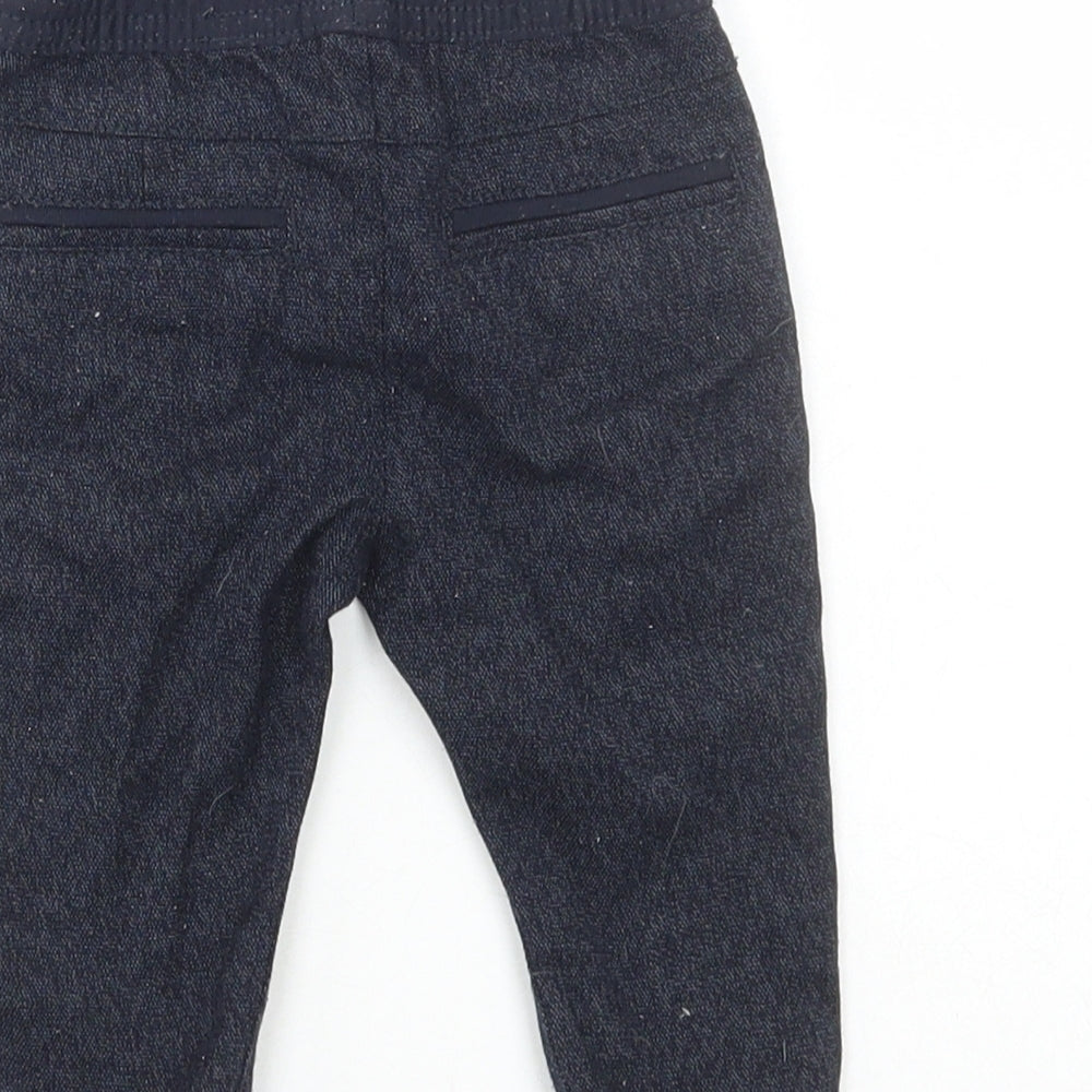 Matalan Boys Blue Polyester Jogger Trousers Size 3-6 Months Drawstring