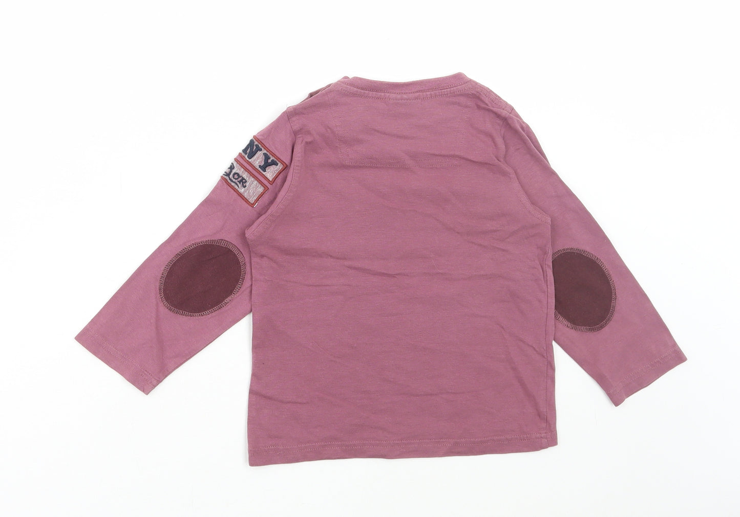 Sergent Major Girls Purple Polyester Basic T-Shirt Size 3 Years Round Neck Snap - New York