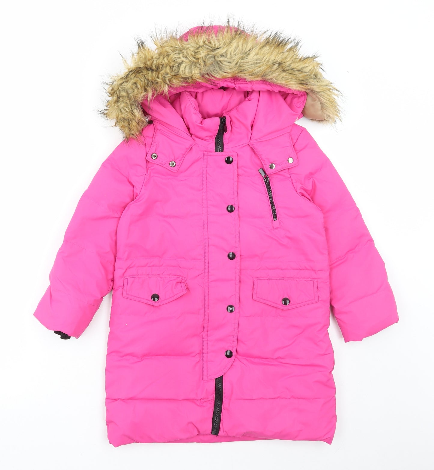 Kemeng Girls Pink Quilted Coat Size 8-9 Years Zip