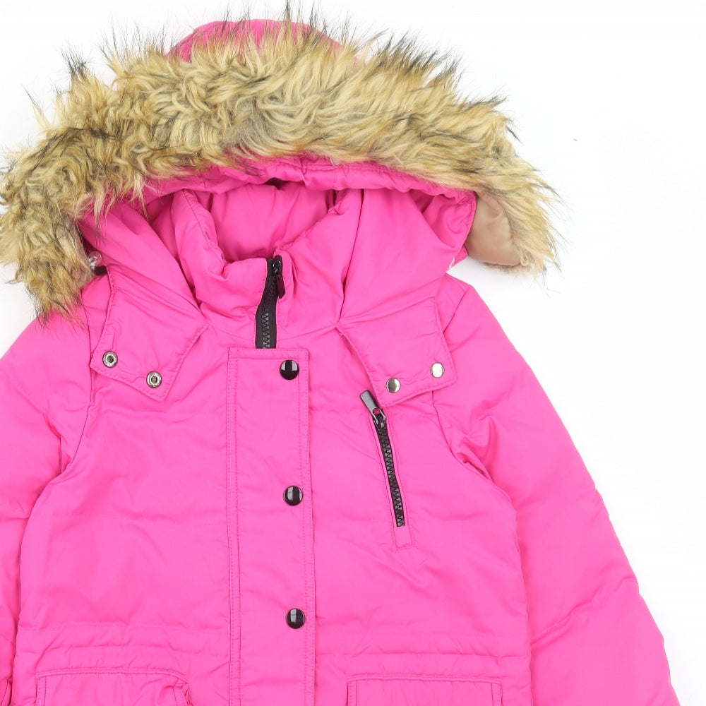 Kemeng Girls Pink Quilted Coat Size 8-9 Years Zip