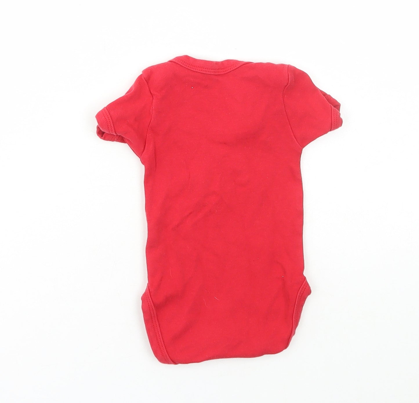 Preworn Baby Red Cotton Bodysuit Outfit/Set Size 0-3 Months Snap - I Love My Grandad
