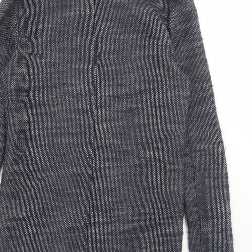 New Look Womens Blue Geometric Jacket Coatigan Size 10