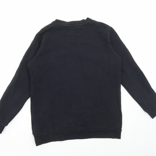 Calvin Klein Womens Black Cotton Pullover Sweatshirt Size XS Pullover