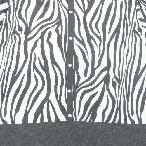 MARBLE Womens Multicoloured Round Neck Animal Print Viscose Pullover Jumper Size 12