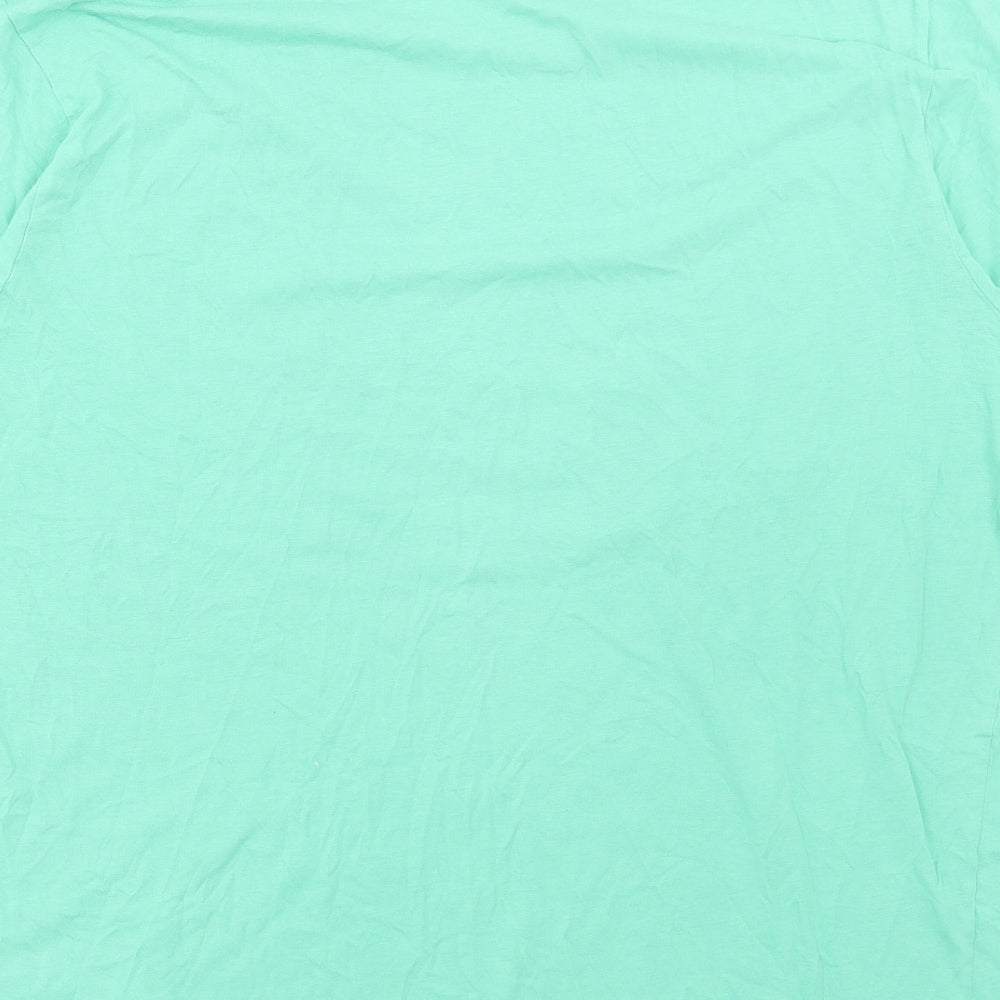 Hot Tuna Mens Green Polyester T-Shirt Size 2XL Round Neck - Campervan