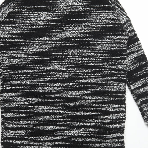 Warehouse Womens Grey V-Neck Acrylic Cardigan Jumper Size 10