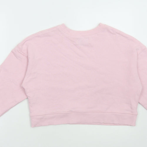 Pull&Bear Womens Pink Cotton Pullover Sweatshirt Size S Pullover