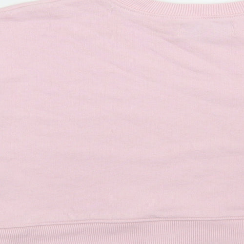 Pull&Bear Womens Pink Cotton Pullover Sweatshirt Size S Pullover